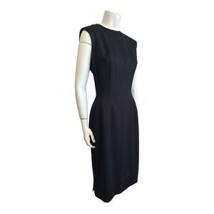 Vintage 1960 MCM HELEN WONG Sleeveless Wool Dress British Hong Kong Women Small